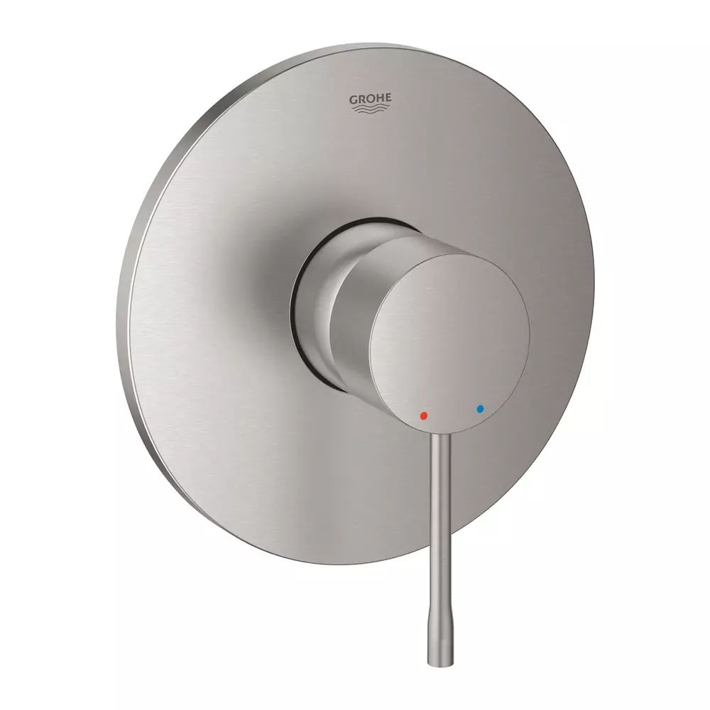 Baterie dus incastrata Grohe Essence crom periat Supersteel fara corp ingropat