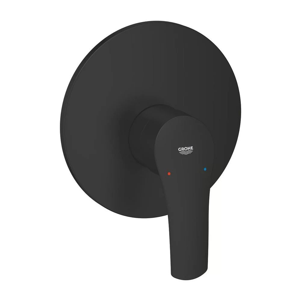 Baterie dus incastrata Grohe Eurosmart negru mat fara corp ingropat