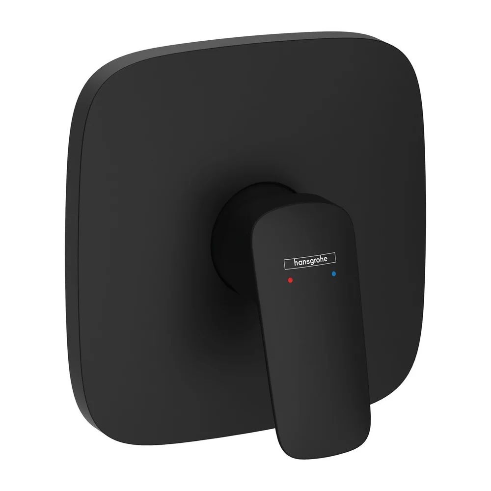 Baterie dus incastrata Hansgrohe Logis negru mat fara corp ingropat