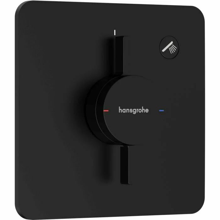 Baterie dus incastrata negru mat Hansgrohe DuoTurn Q 1 functie