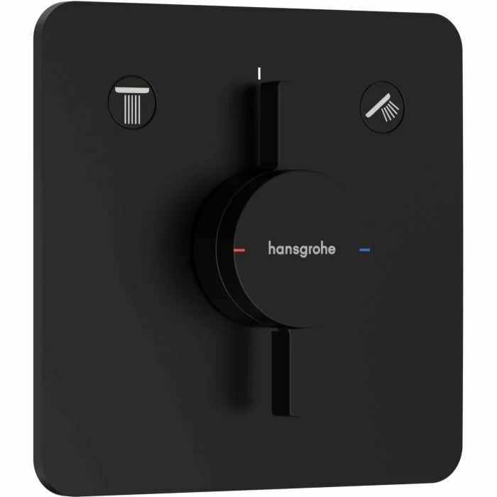 Baterie dus incastrata negru mat Hansgrohe DuoTurn Q 2 functii