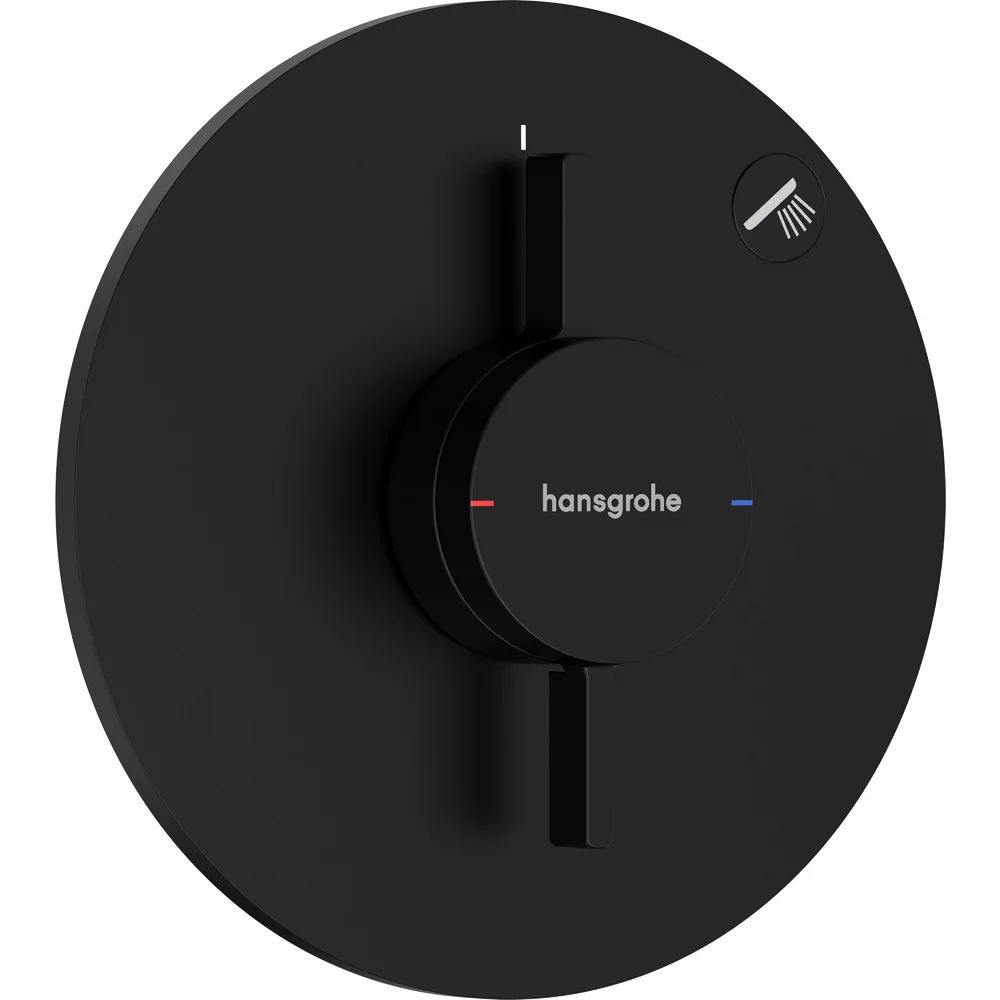 Baterie dus incastrata negru mat Hansgrohe DuoTurn S 1 functie