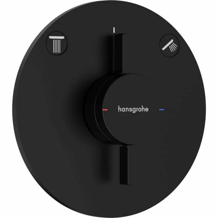 Baterie dus incastrata negru mat Hansgrohe DuoTurn S 2 functii