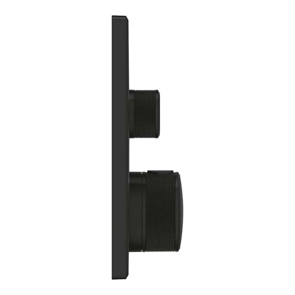 Baterie dus negru mat Grohe Grohtherm SmartControl termostatica patrata 2 iesiri