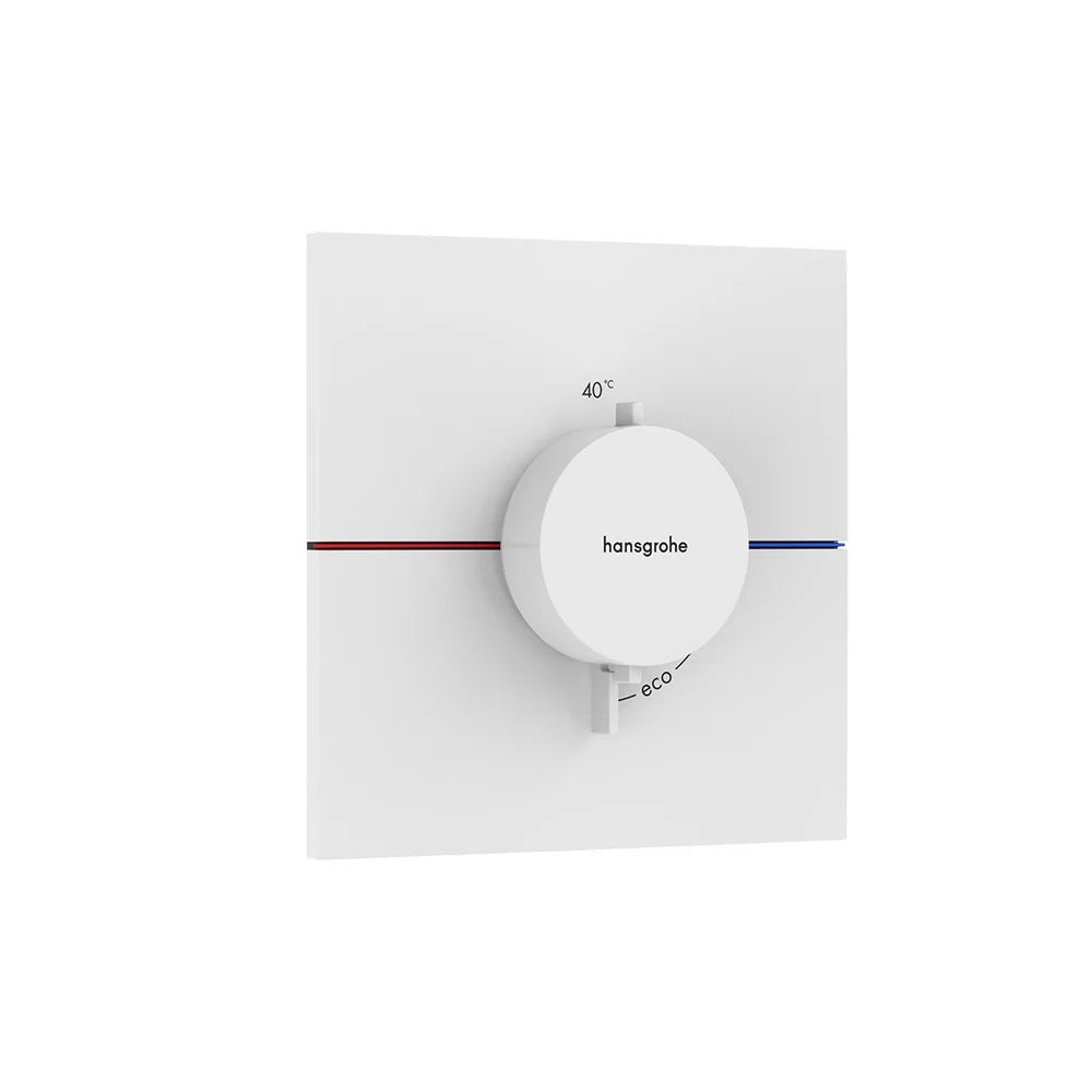 Baterie dus termostatata incastrata alb mat Hansgrohe ShowerSelect Comfort E
