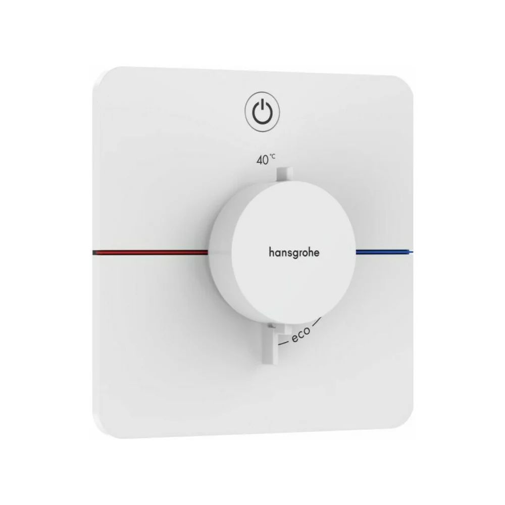 Baterie dus termostatata incastrata alb mat Hansgrohe ShowerSelect Comfort Q 1 functie