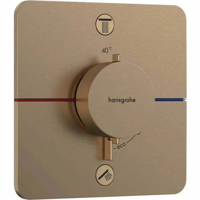 Baterie dus termostatata incastrata bronz periat Hansgrohe ShowerSelect Comfort Q 2 functii