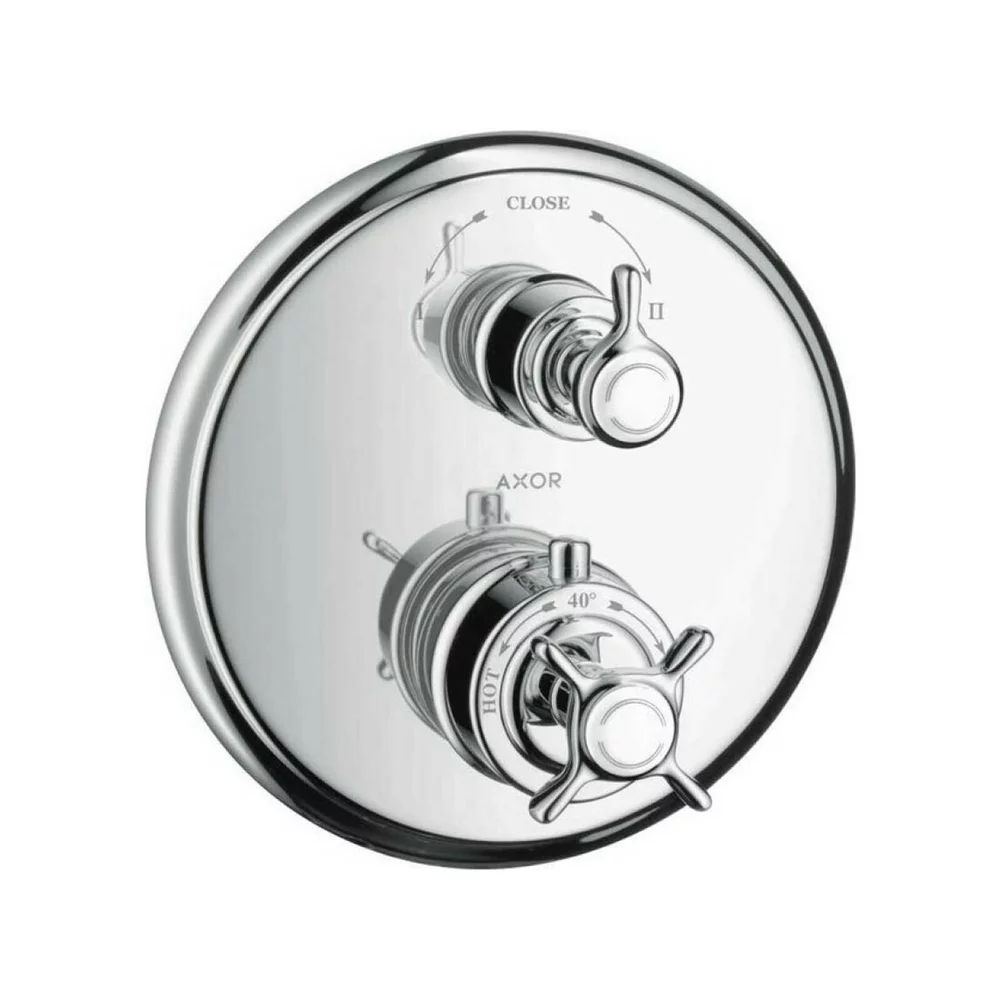 Baterie dus termostatata incastrata Hansgrohe Axor Montreux cu divertor