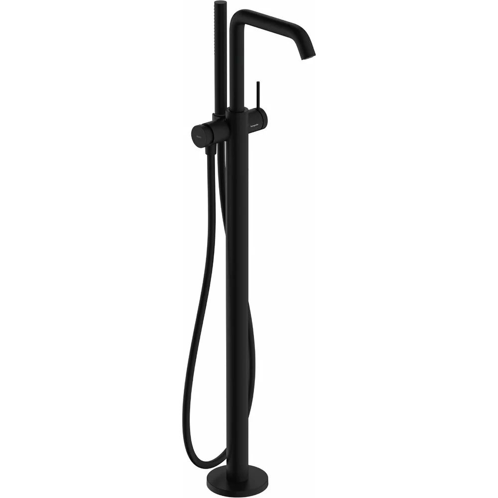 Baterie freestanding pentru cada - dus negru mat Hansgrohe Tecturis S