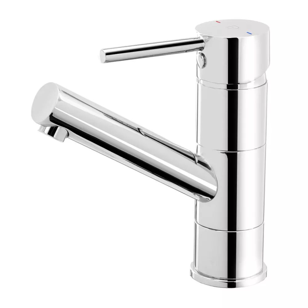 Baterie lavoar FDesign Flusso cu pipa mobila crom lucios