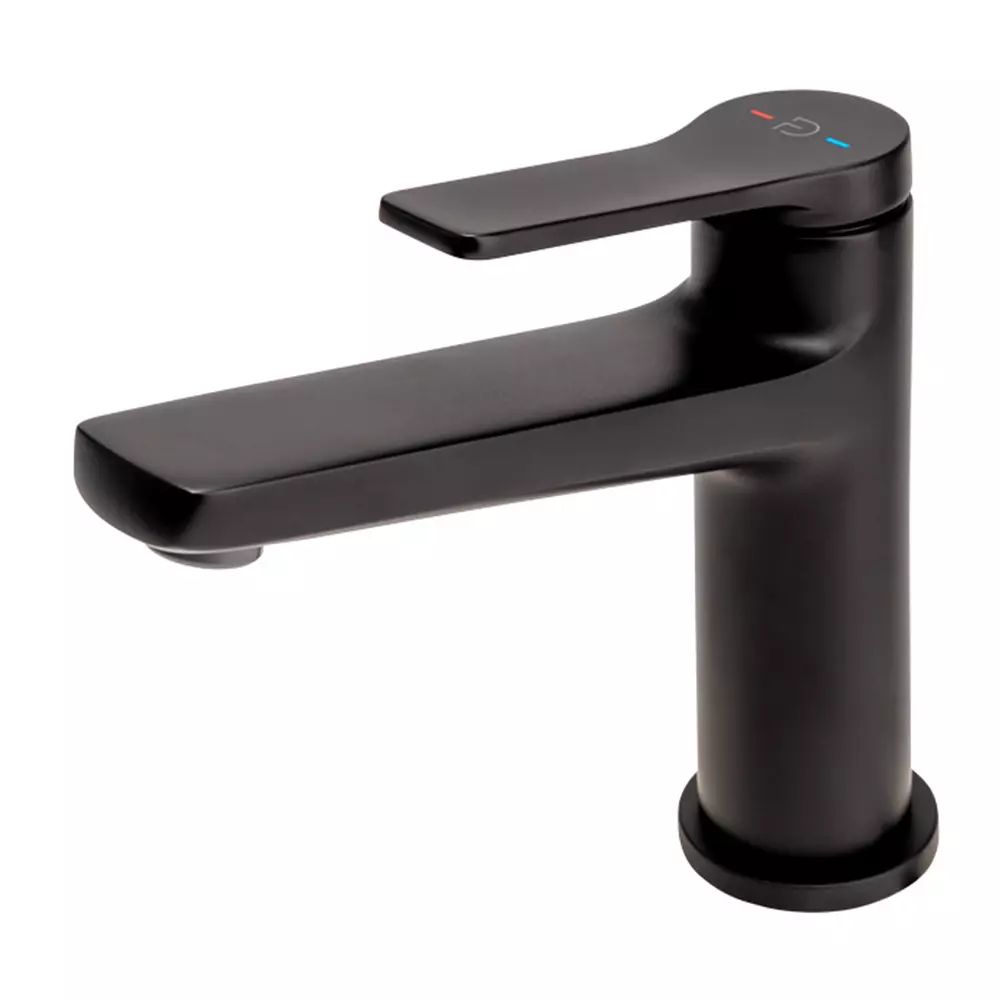Baterie lavoar FDesign Seppia monocomanda negru mat