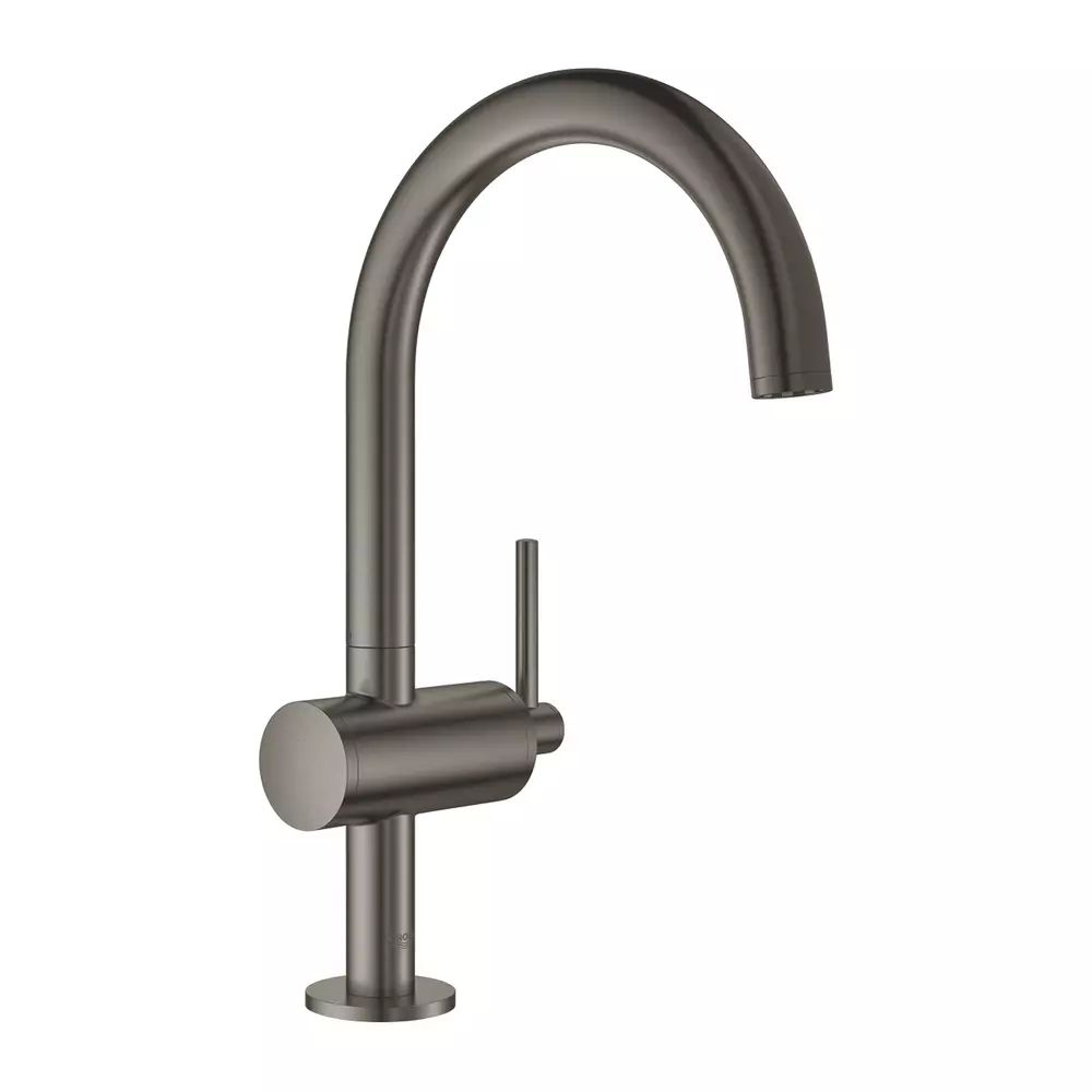 Baterie lavoar Grohe Atrio L monocomanda antracit periat Hard Graphite