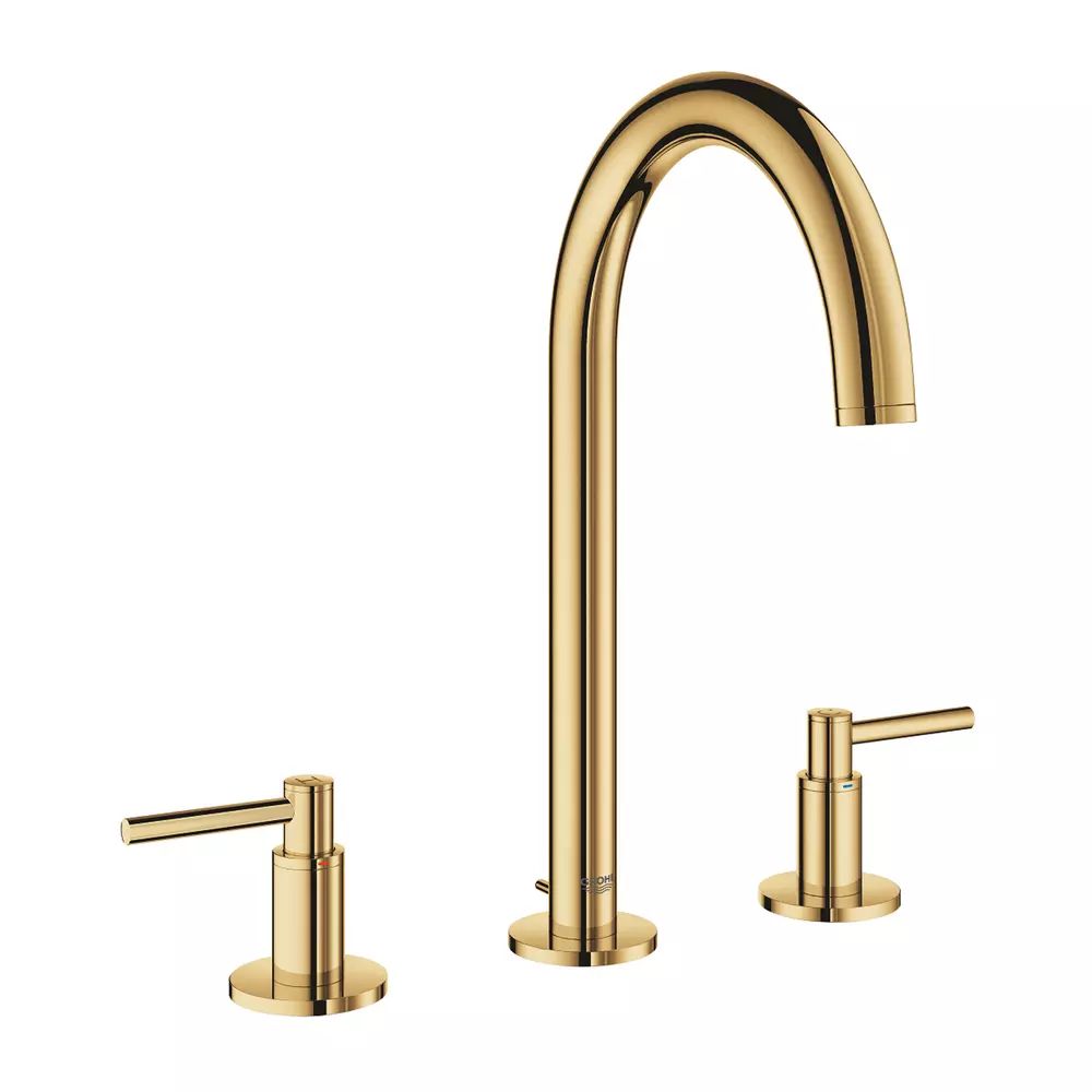 Baterie lavoar Grohe Atrio M 3 elemente dubla comanda auriu lucios Cool Sunrise
