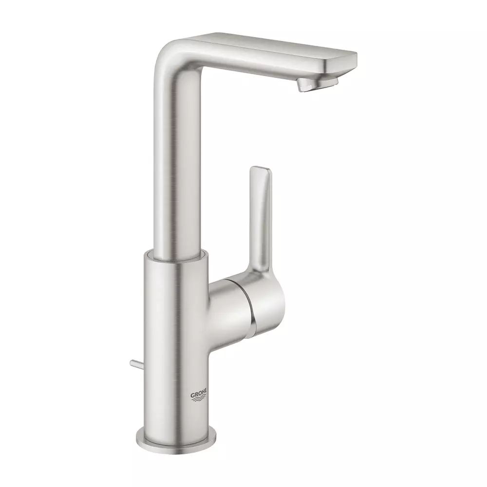 Baterie lavoar Grohe Lineare marimea L crom periat Supersteel cu ventil Pop-Up