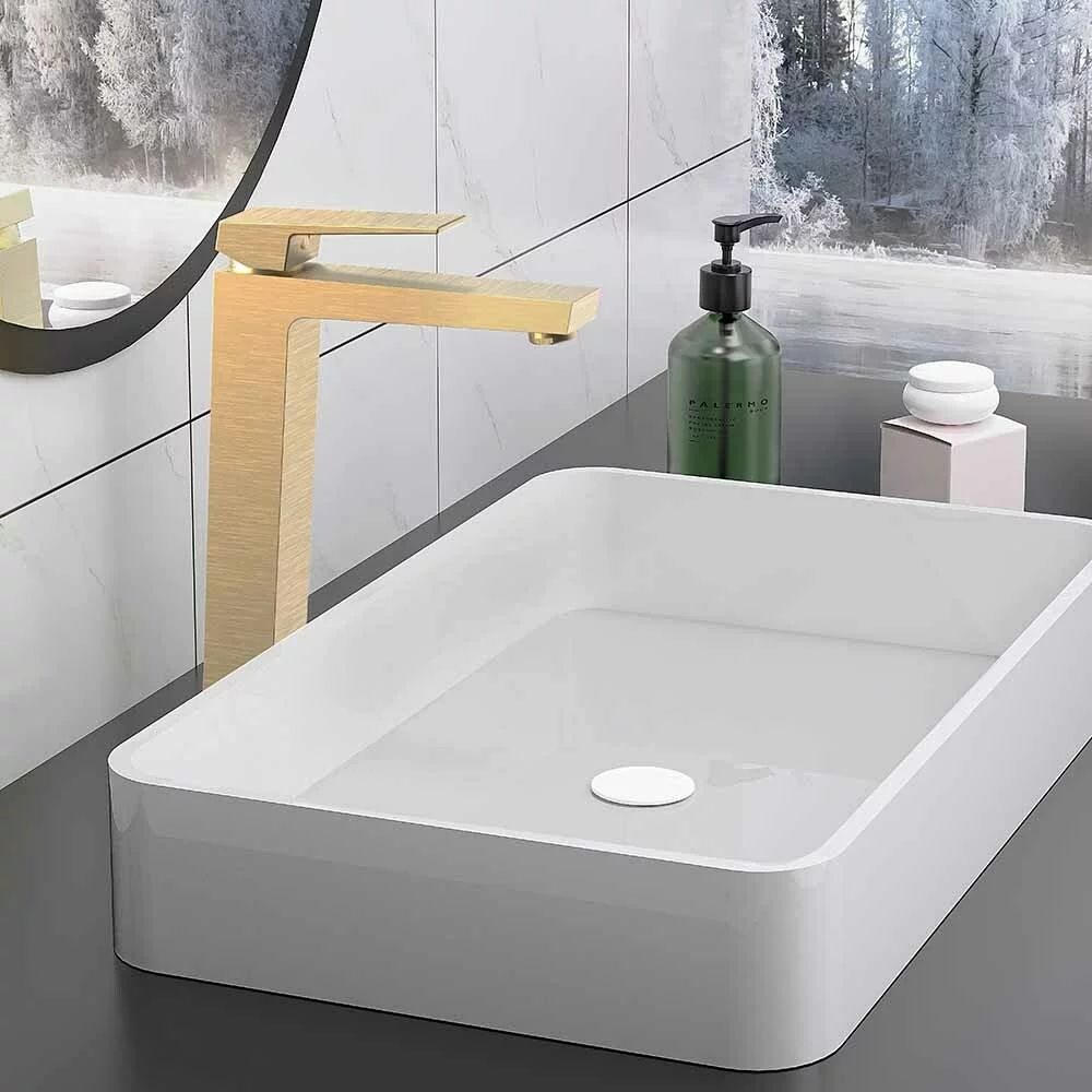 Baterie lavoar inalta Inter Ceramic Elinor monocomanda auriu periat