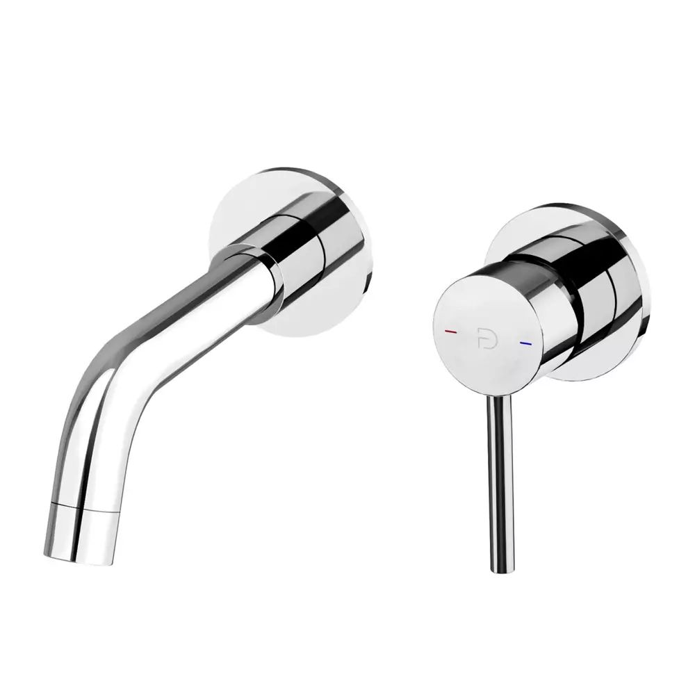 Baterie lavoar incastrata FDesign Flusso crom lucios cu corp ingropat