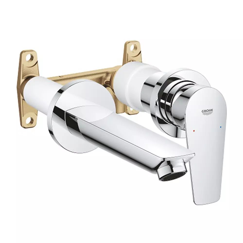 Baterie lavoar incastrata Grohe BauEdge crom cu corp incastrat inclus