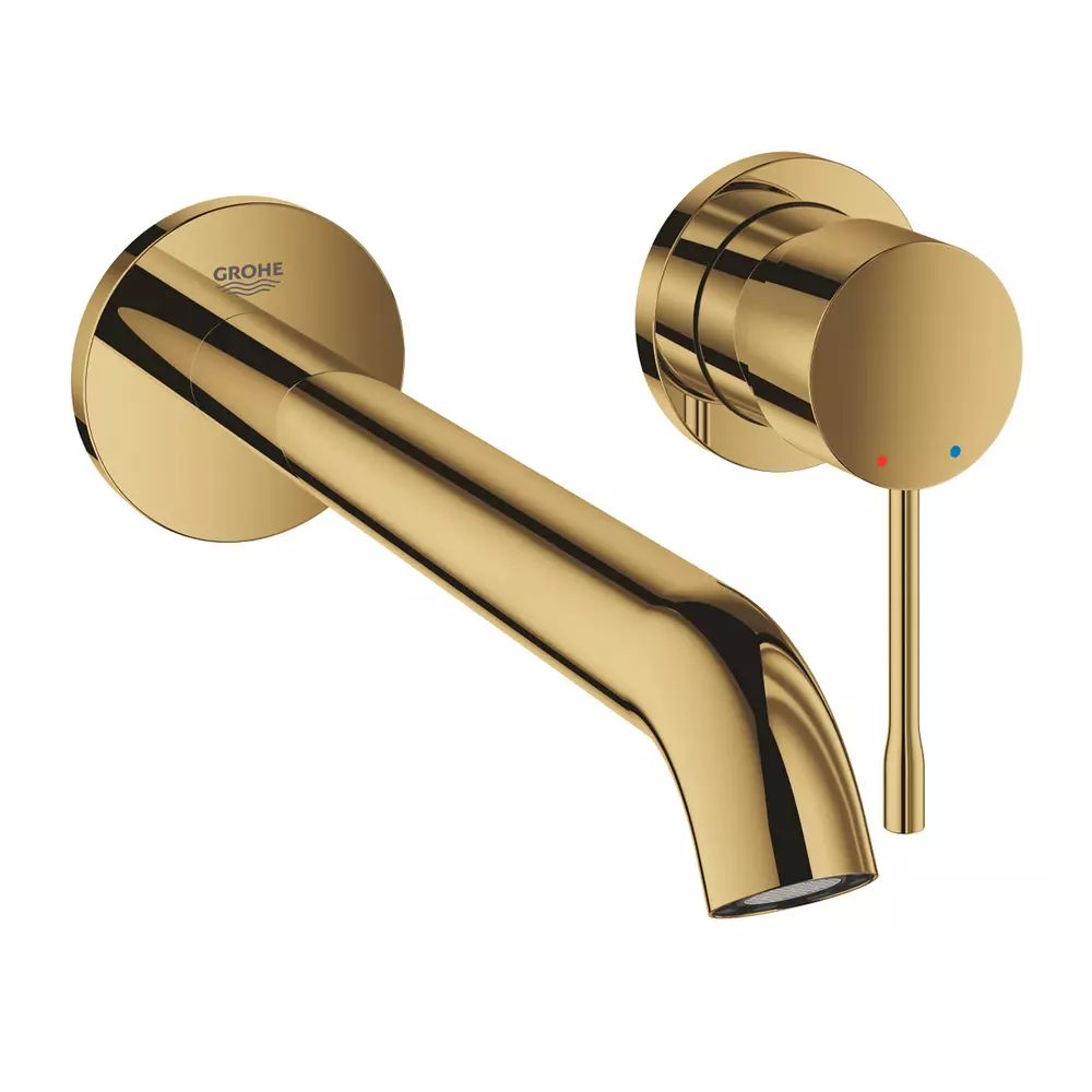 Baterie lavoar incastrata Grohe Essence 23 cm auriu lucios Cool Sunrise fara corp ingropat