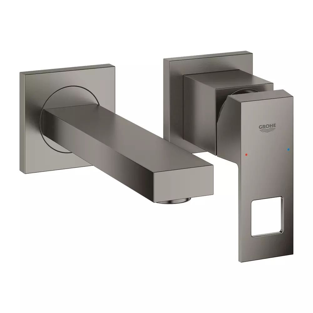 Baterie lavoar incastrata Grohe Eurocube S antracit periat Hard Graphite fara corp ingropat