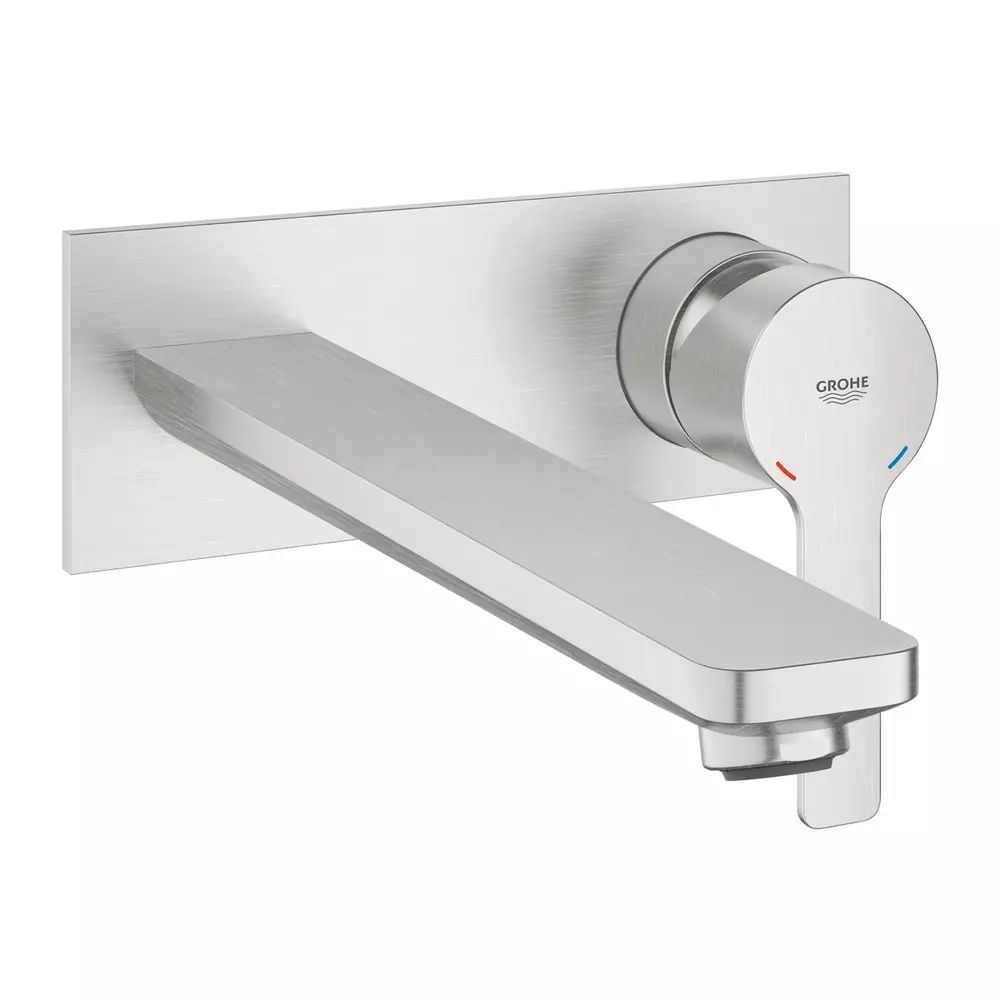 Baterie lavoar incastrata Grohe Lineare marimea L crom periat Supersteel fara corp ingropat