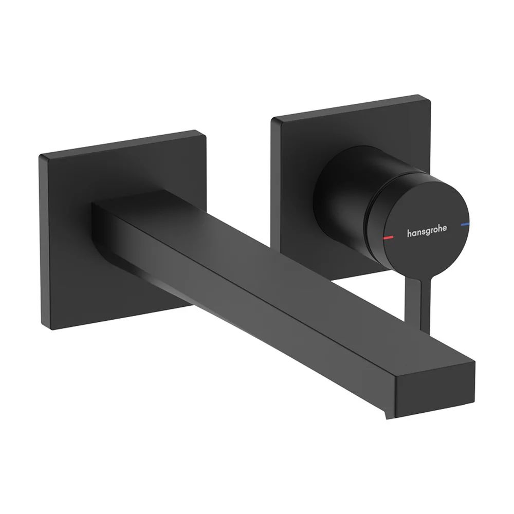 Baterie lavoar incastrata Hansgrohe Tecturis E negru mat fara corp ingropat