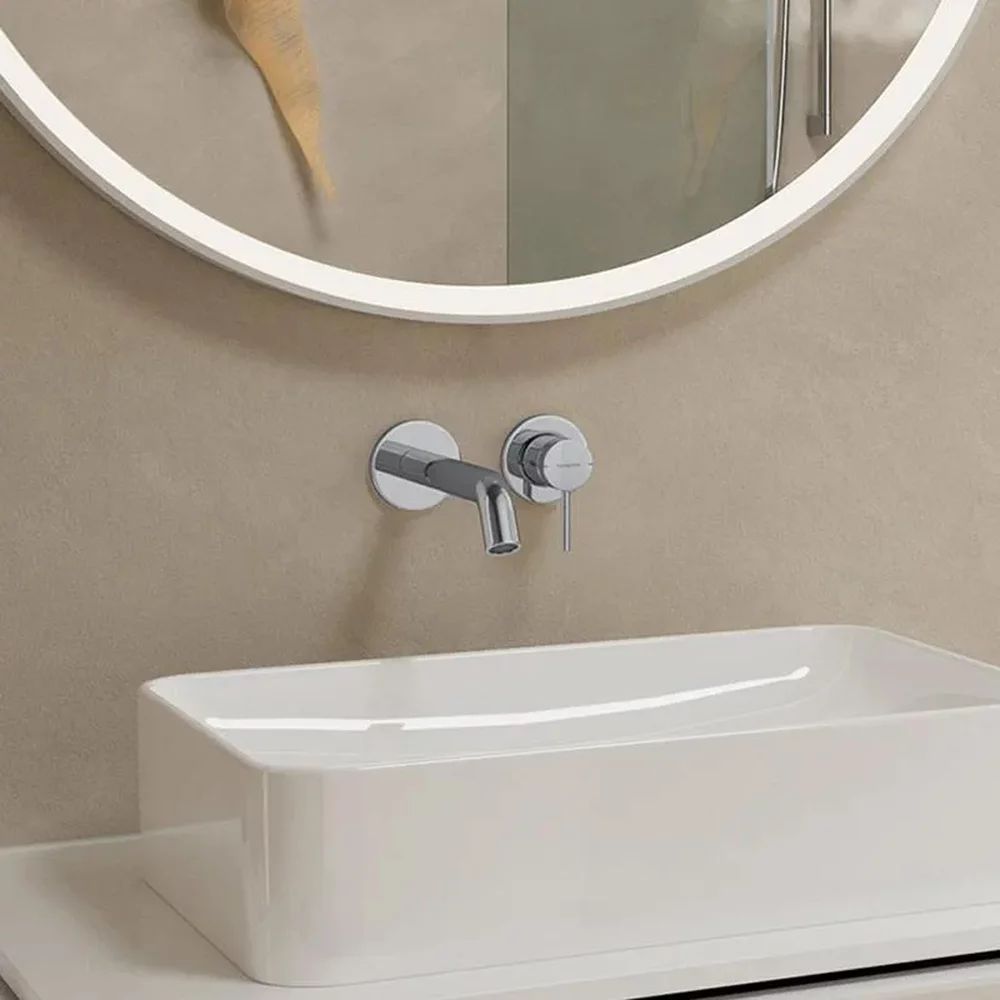 Baterie lavoar incastrata Hansgrohe Tecturis S crom lucios fara corp incastrat