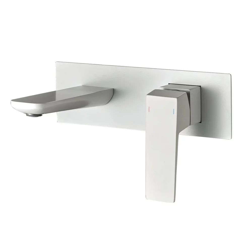 Baterie lavoar incastrata Inter Ceramic Elinor monocomanda alb mat cu corp ingropat