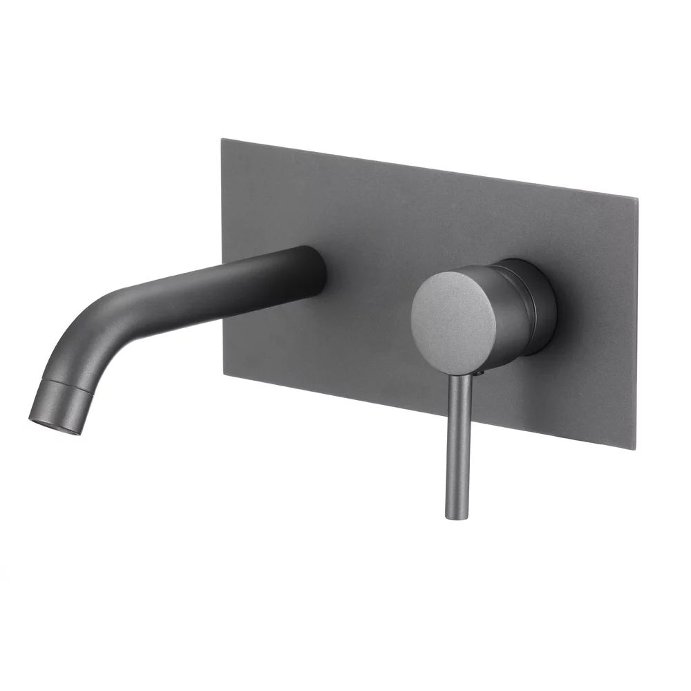 Baterie lavoar incastrata Inter Ceramic Rihanna monocomanda gri mat Gun Gray cu corp ingropat