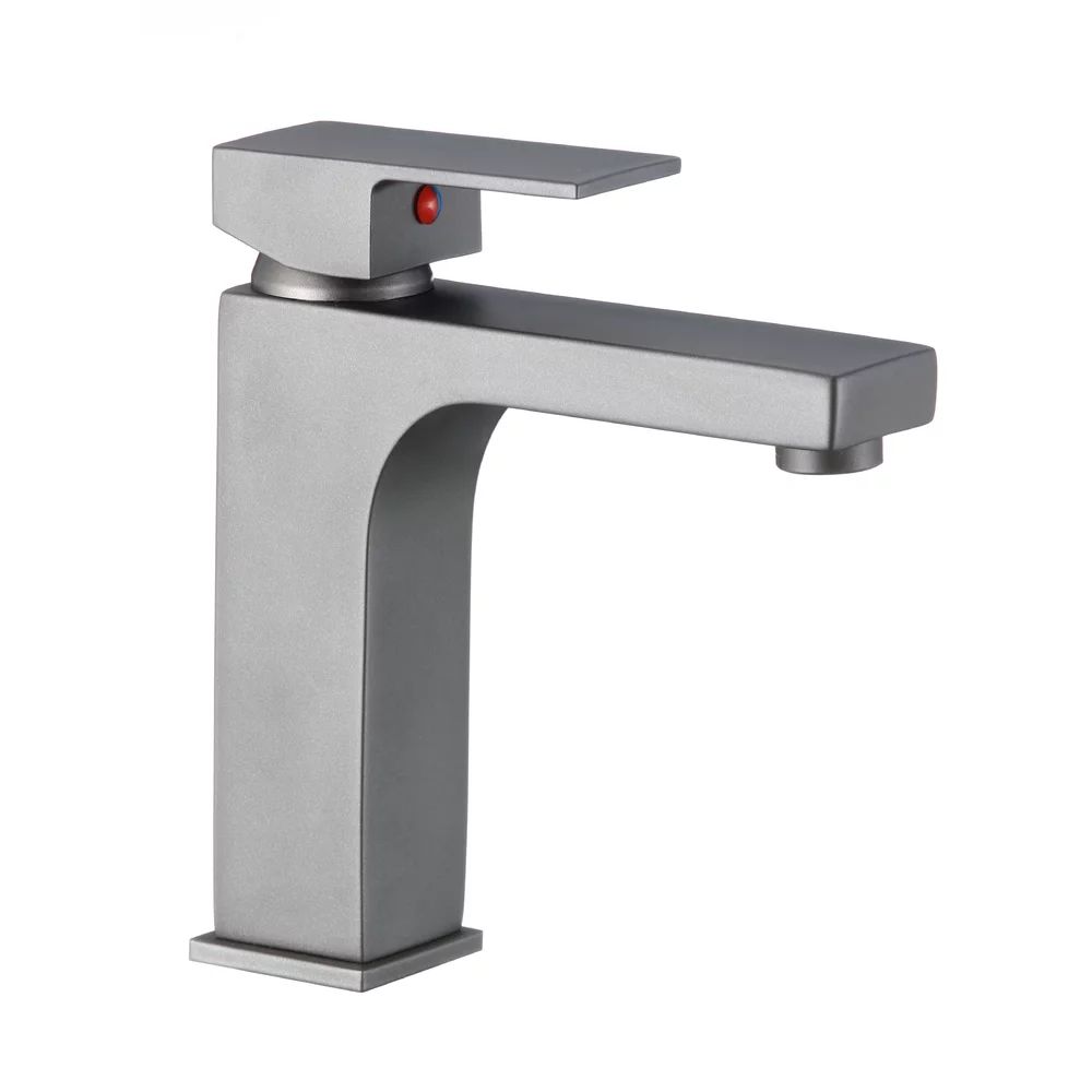Baterie lavoar Inter Ceramic Yasmina monocomanda gri mat - Gun Gray