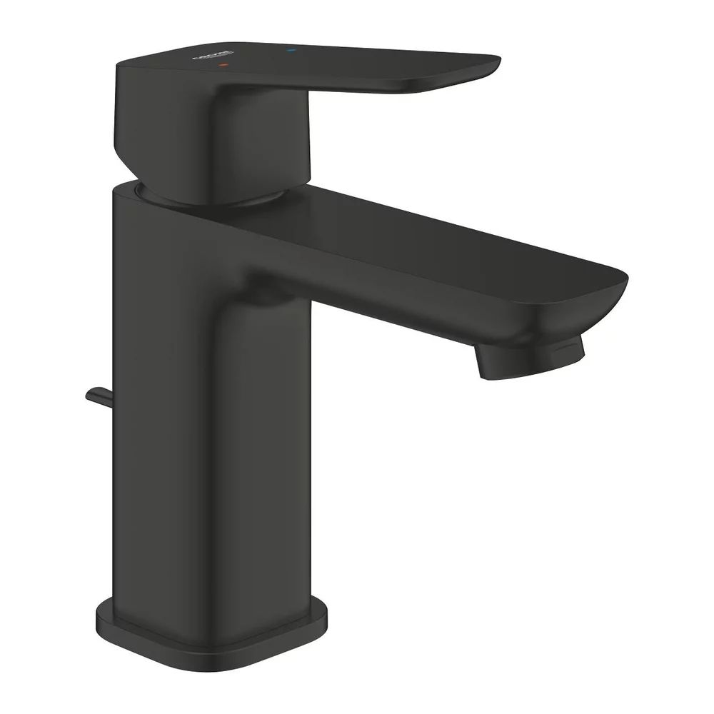 Baterie lavoar monocomanda Grohe Cubeo S cu ventil Pop-Up negru mat