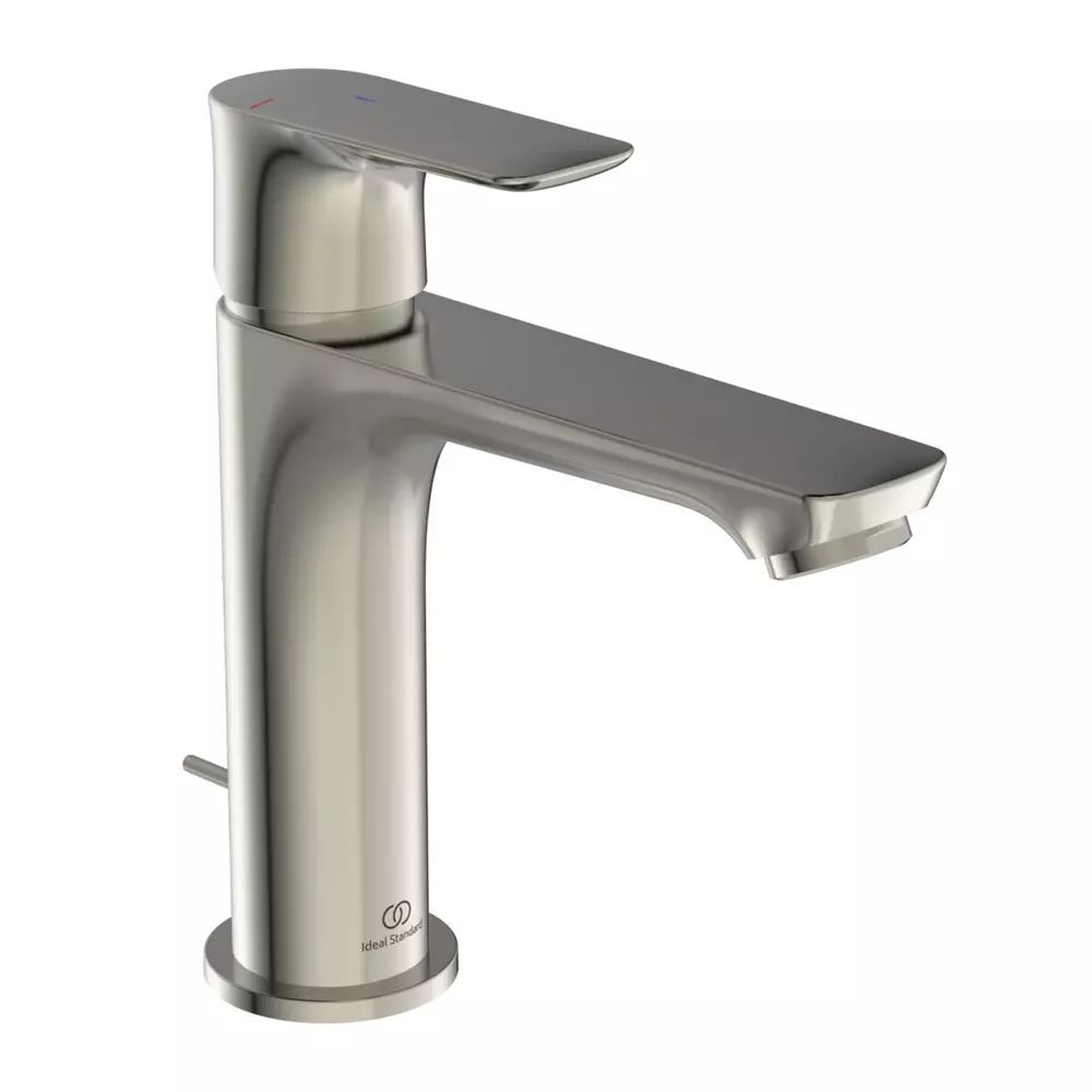 Baterie lavoar tip Grande Ideal Standard Connect Air BlueStart argintiu Silver Storm cu ventil metalic
