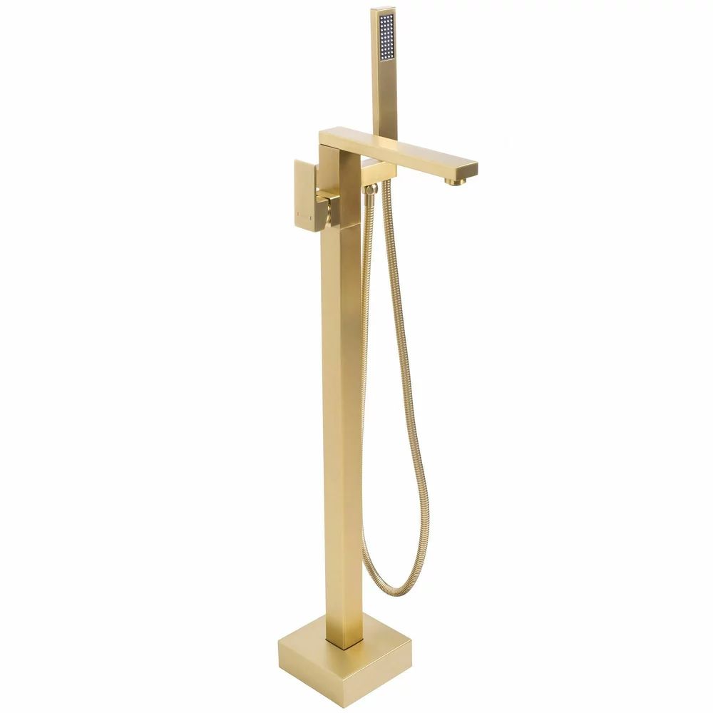Baterie monocomanda pentru cada freestanding auriu periat Rea Tery
