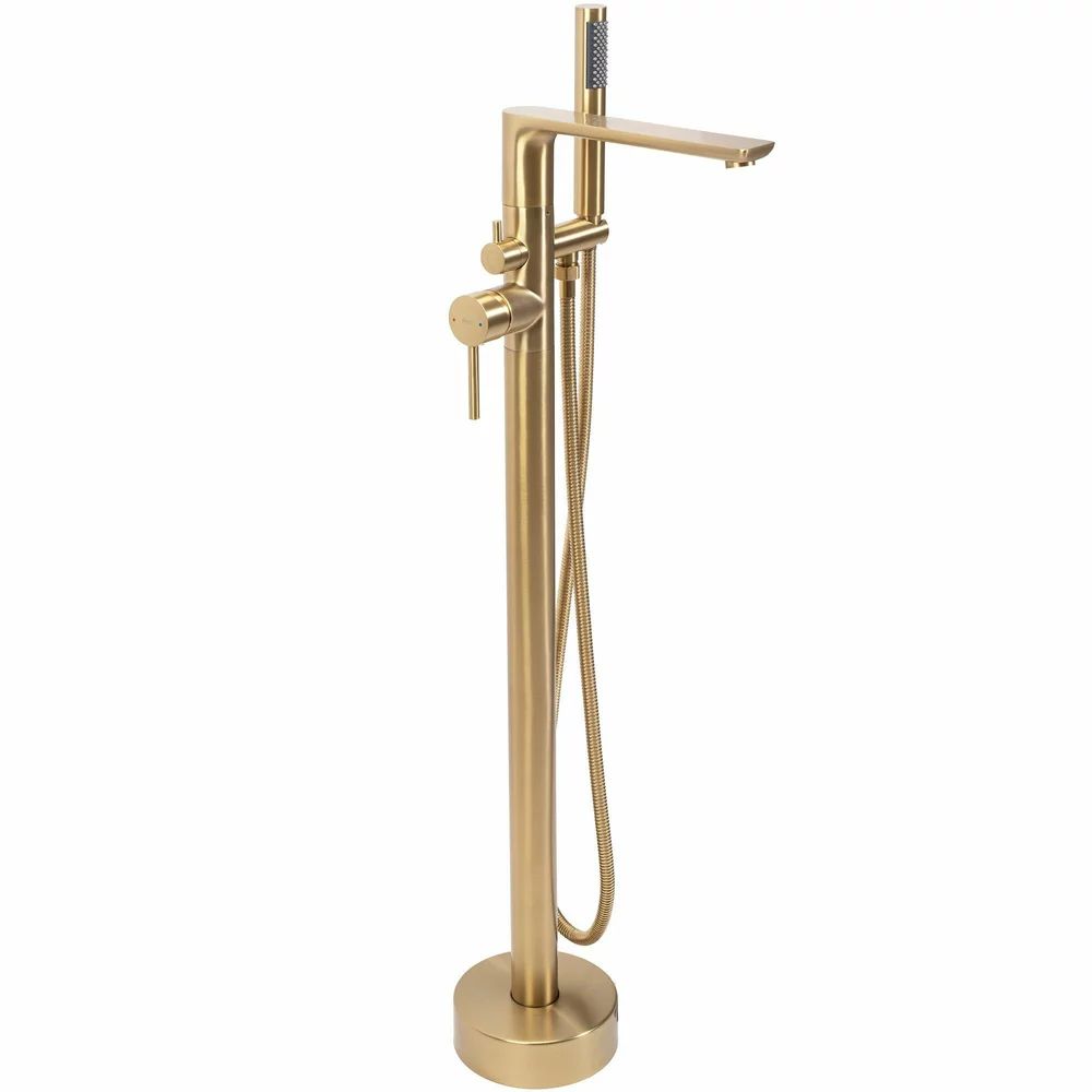Baterie monocomanda pentru cada freestanding auriu Rea Aras