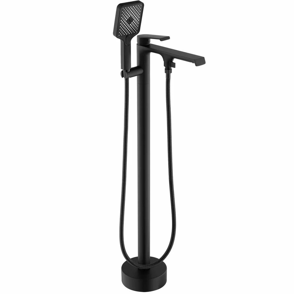 Baterie monocomanda pentru cada freestanding negru periat Rea Clark
