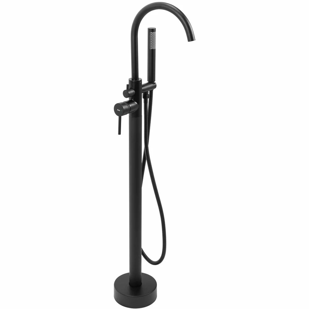 Baterie monocomanda pentru cada freestanding negru Rea Mono