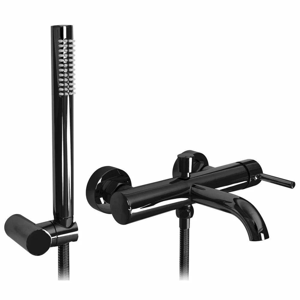 Baterie monocomanda pentru cada negru Rea Lungo