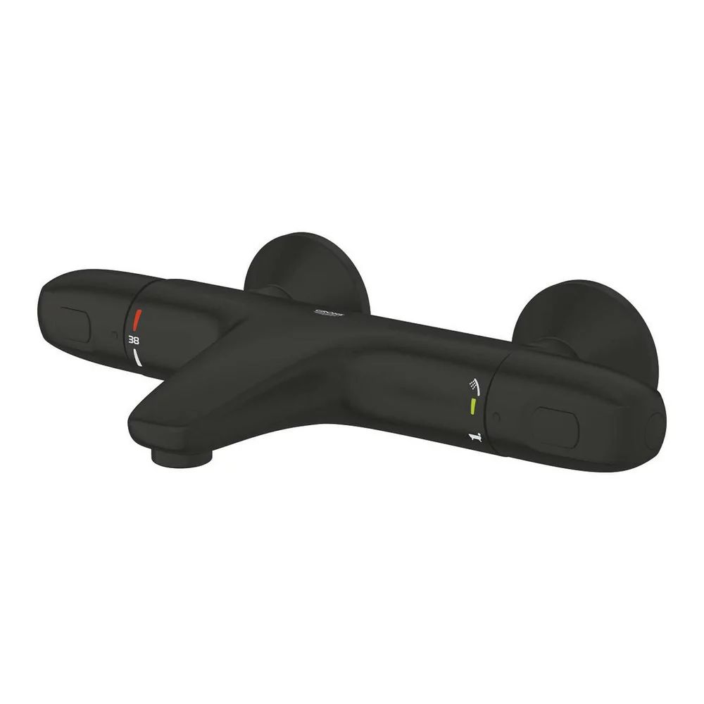 Baterie termostatata cada negru mat Grohe Grohtherm 1000
