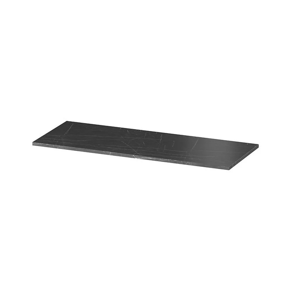 Blat pentru lavoar negru din PAL finisaj marmura Cersanit Larga 120 cm