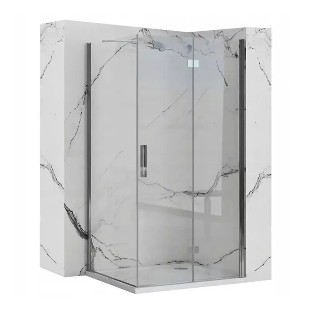 Cabina de dus dreptunghiulara cu usa pliabila Rea Molier 80x90 crom