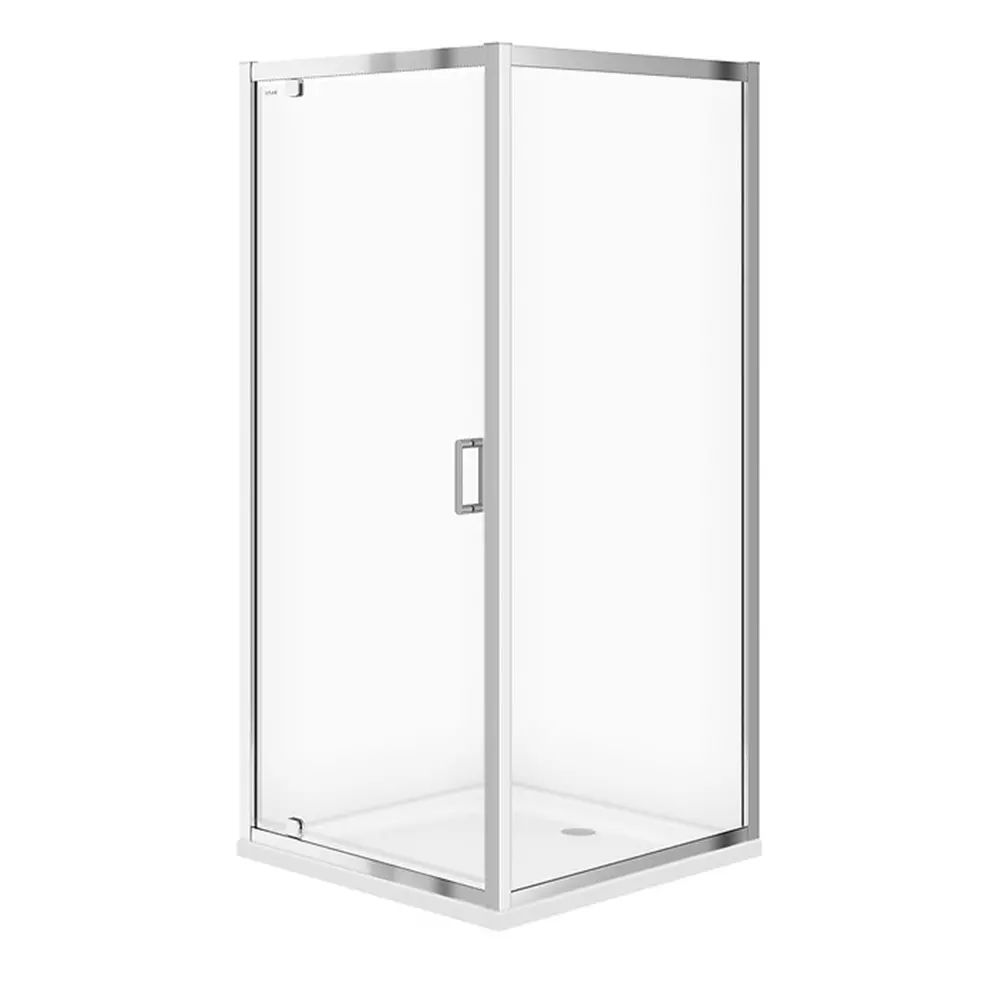 Cabina de dus patrata Cersanit Arteco cu usa pivotanta 90x90 crom