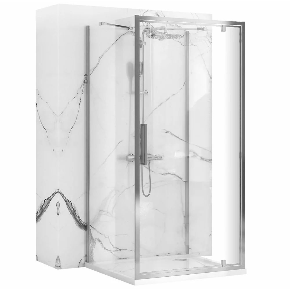 Cabina de dus patrata cu usi batante Rea Rapid Swing 90x90 cm