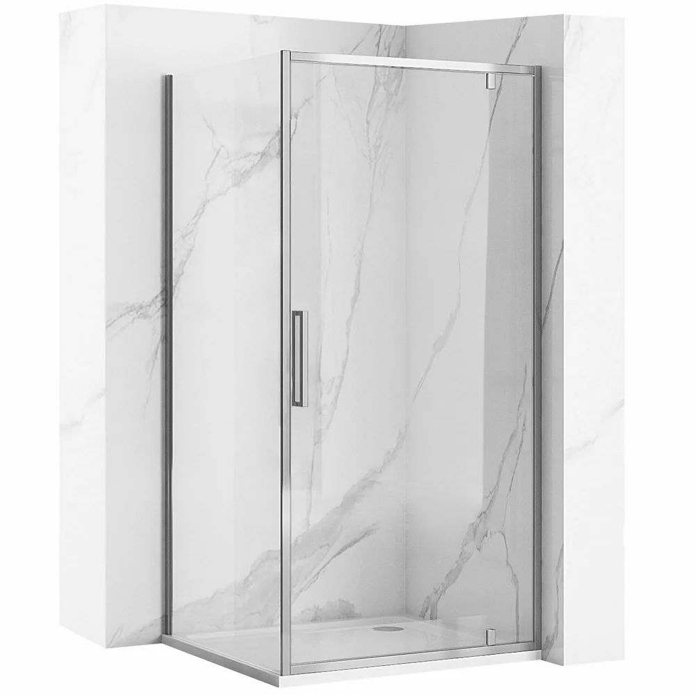 Cabina de dus patrata de colt cu usi batante Rea Rapid Swing 90x90 cm