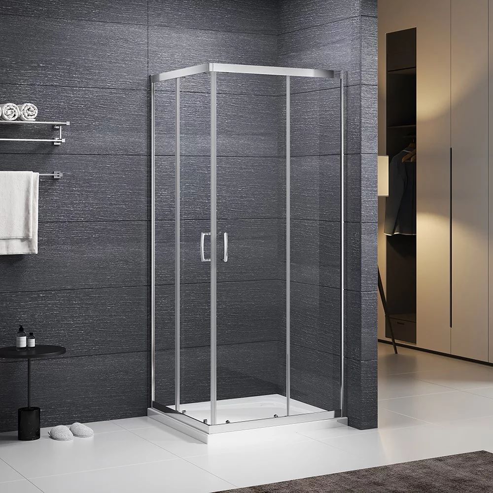 Cabina de dus patrata Roth Sundis cu usi glisante 80x80 cm crom-transparent