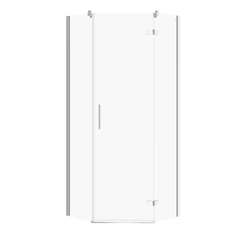 Cabina de dus pentagonala Cersanit Jota cu usa batanta dreapta 80x80 crom