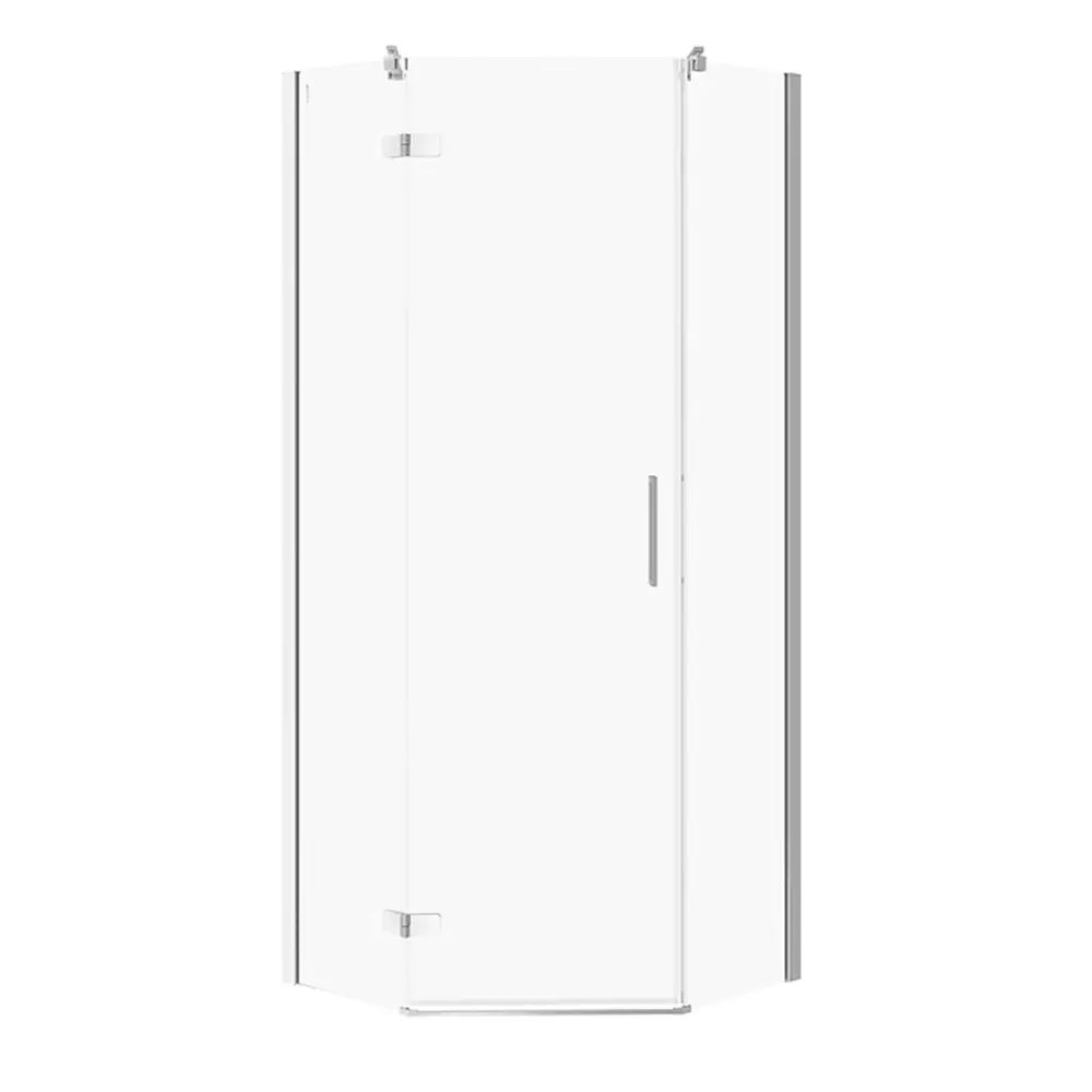 Cabina de dus pentagonala Cersanit Jota cu usa batanta stanga 80x80 crom