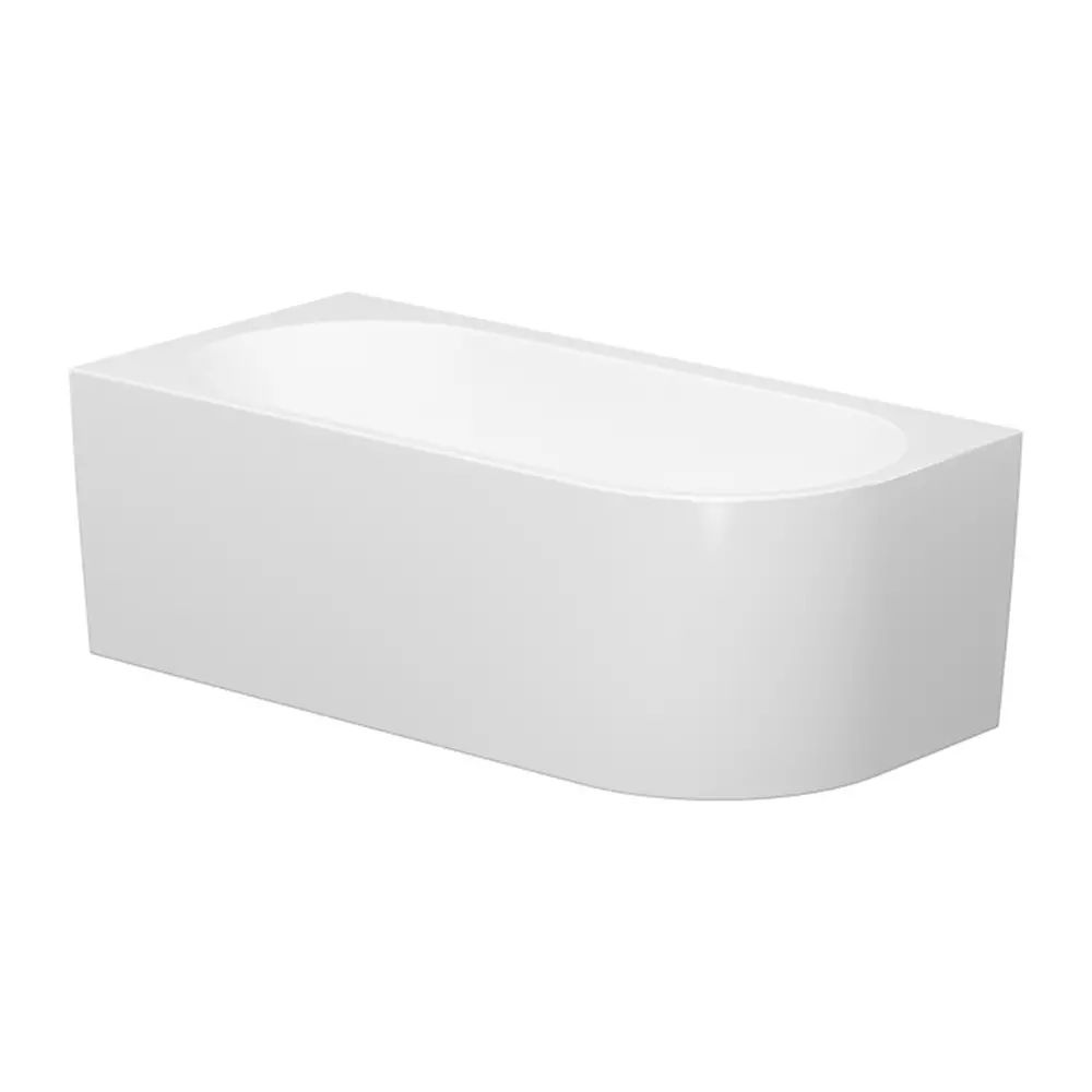 Cada freestanding Cersanit Crea 170x82 cm alb lucios cu montaj stanga lipita de perete, BTW