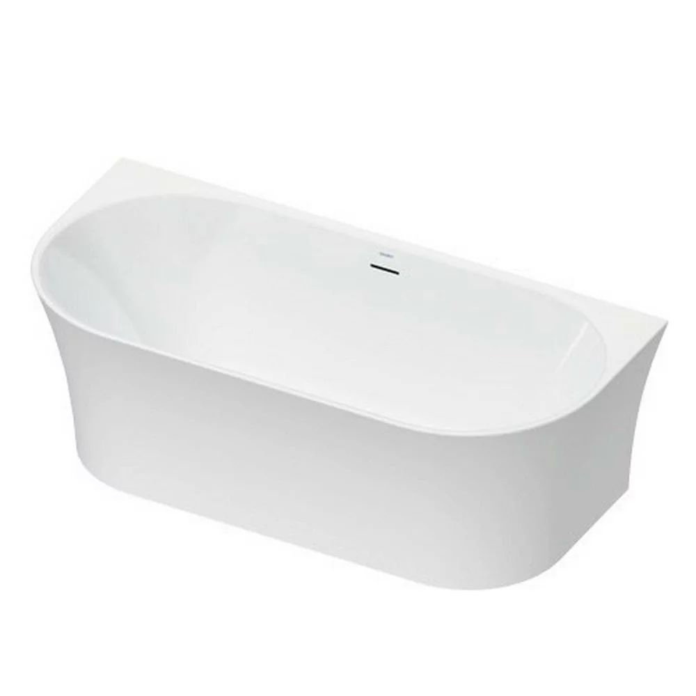 Cada freestanding alb Duravit DuraSenja 170x80 cm lipita de perete, BTW