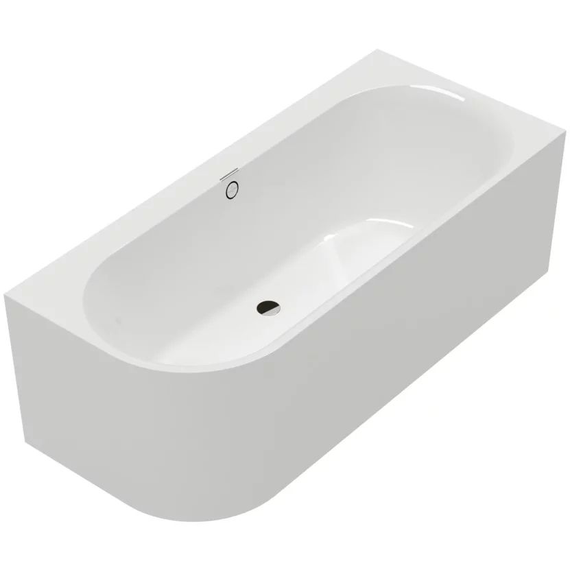 Cada freestanding de colt Villeroy&Boch Oberon 2.1 180x80 cm alb dreapta lipita de perete, BTW