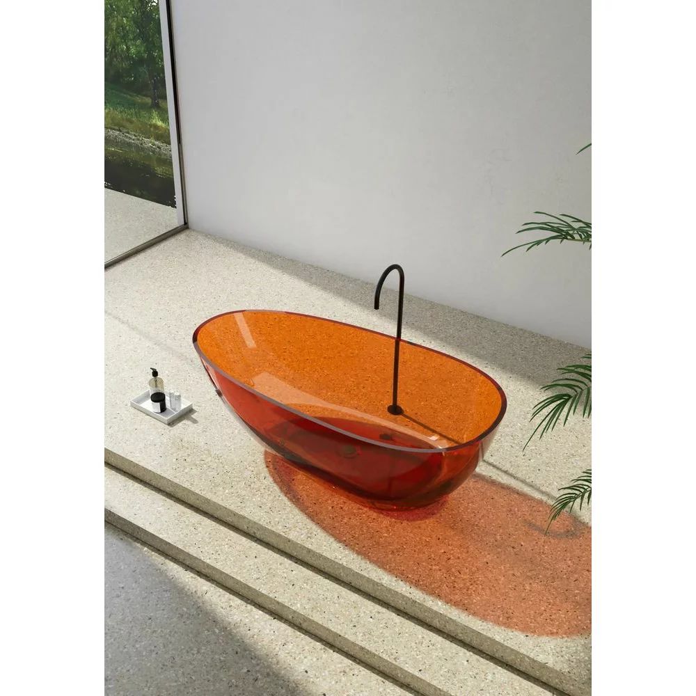 Cada freestanding din rasina transparenta Rune Mond sunset 170x87 cm
