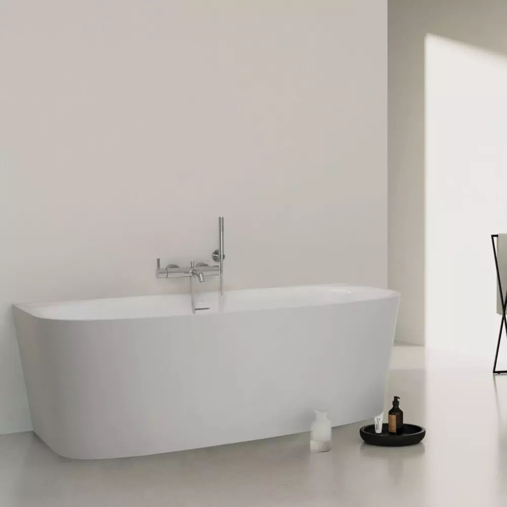 Cada freestanding Ideal Standard Atelier Dea 180x80 cm alb mat lipita de perete, BTW
